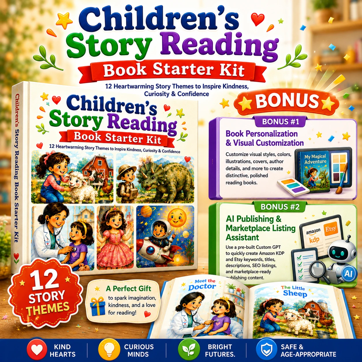 Complete Children's Story Reading Book Starter Kit mockup