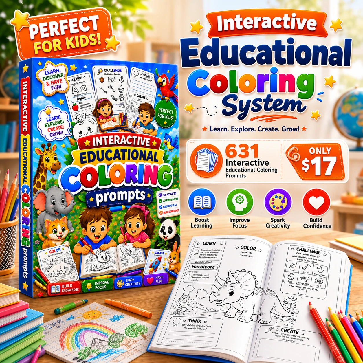 Interactive Educational Coloring System
