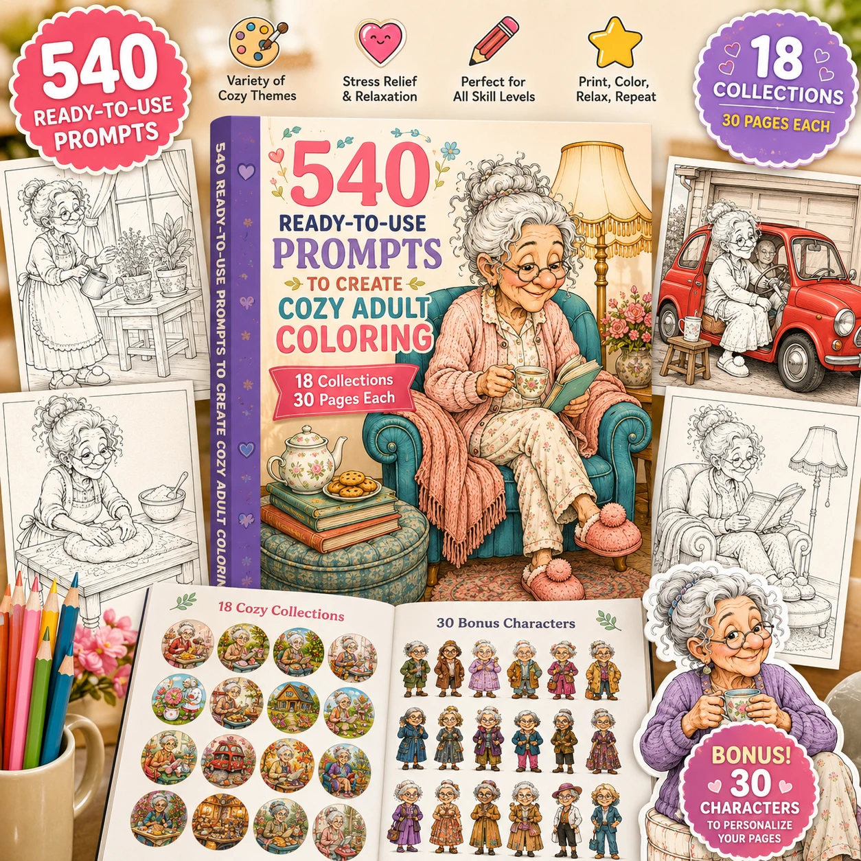 Golden Years Giggles Cozy Everyday Edition hero product mockup