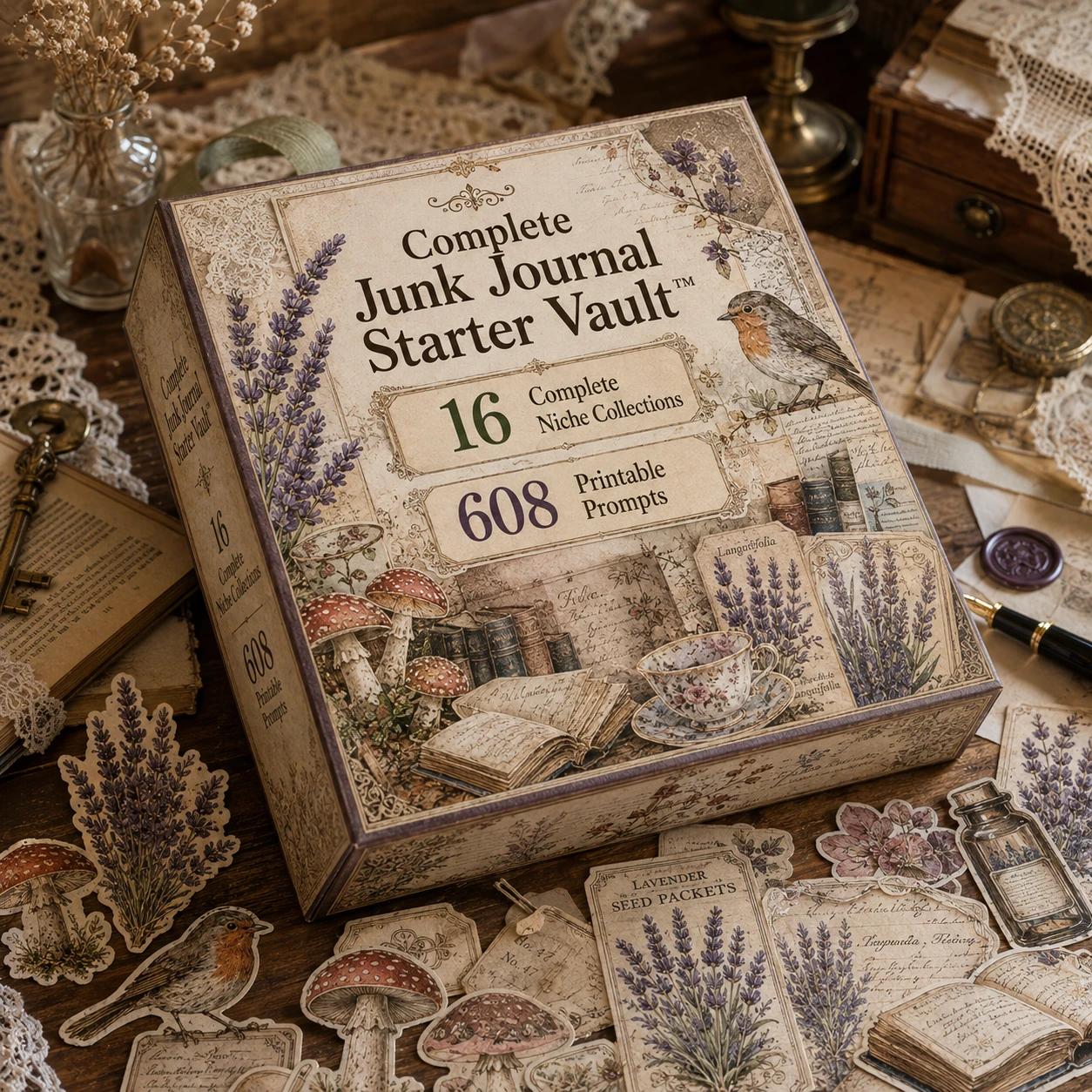 Complete Junk Journal Starter Vault final checkout mockup