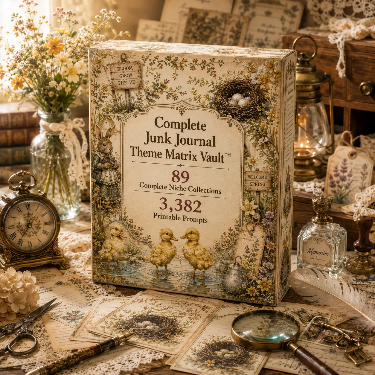 Complete Junk Journal Theme Matrix Vault OTO2 product mockup