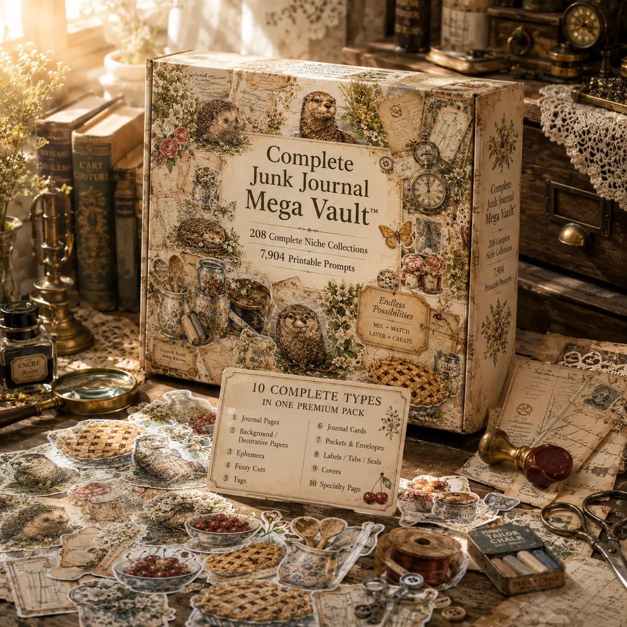 Complete Junk Journal Mega Vault OTO3 product mockup