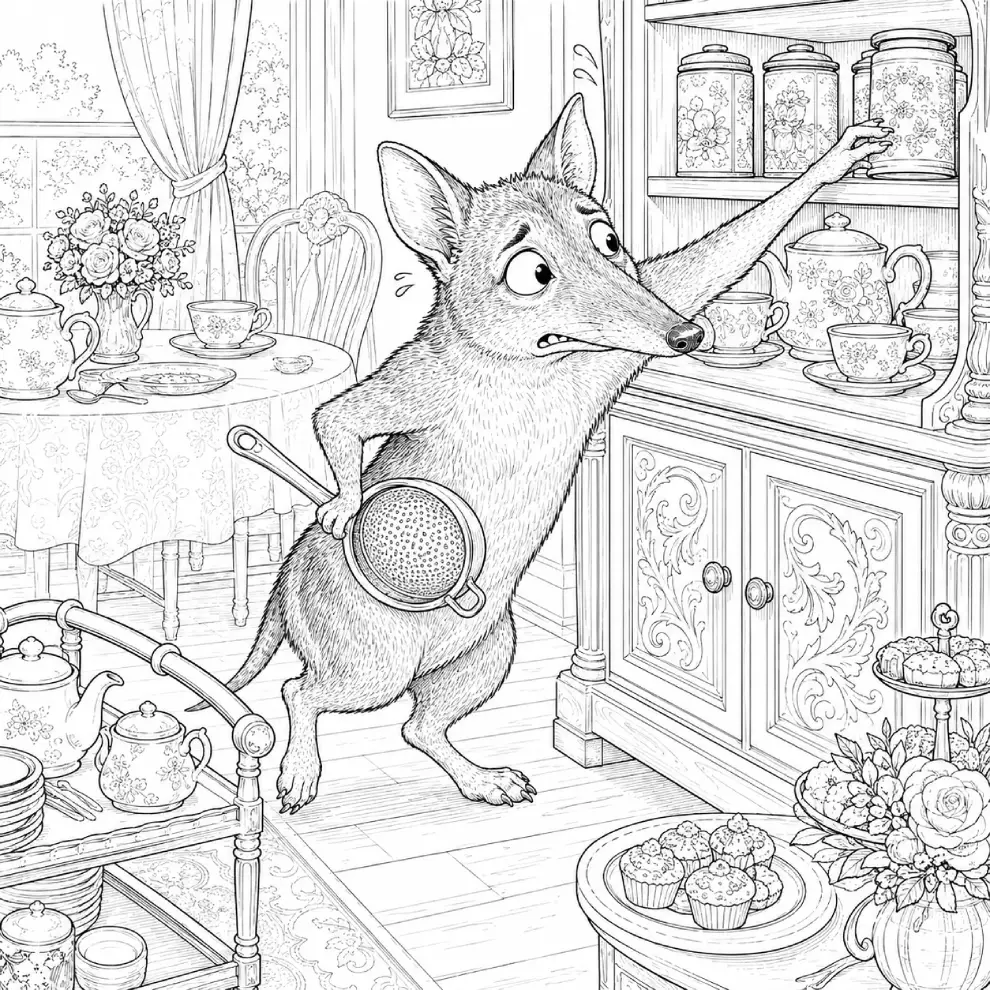 JV Center | Crazy Expressive Animals Coloring Prompt Vault Bandicoot OTO3 coloring page example
