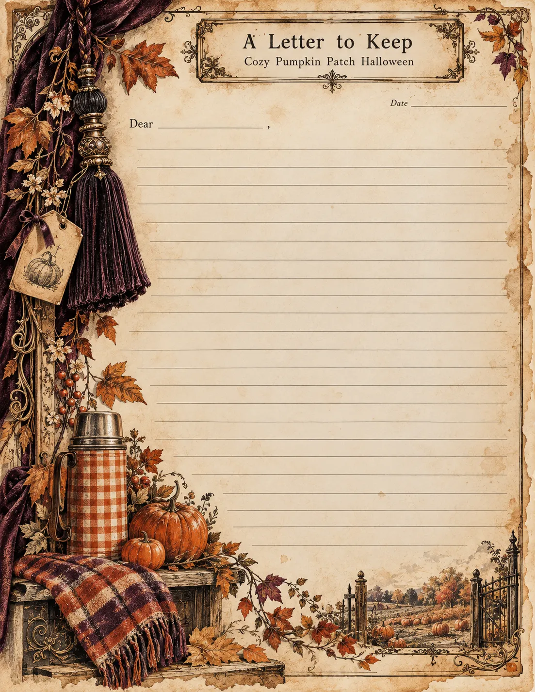 Cozy Pumpkin Patch Halloween — Letter To Keep