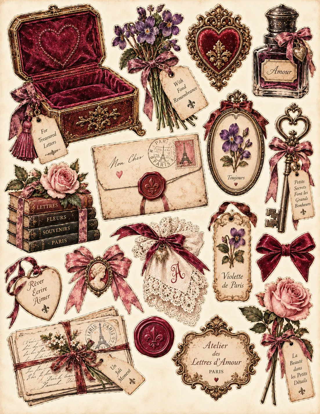 Parisian Love Letter Atelier — Archival Specimen Snips