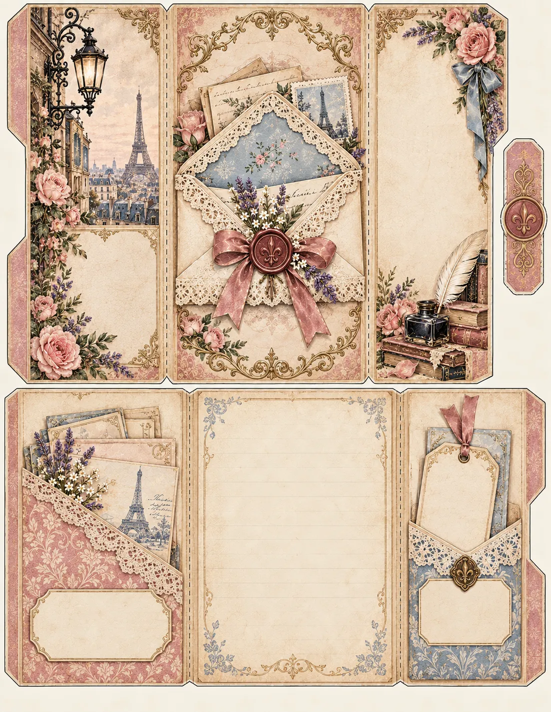 Parisian Love Letter Atelier — Trifold / Folio