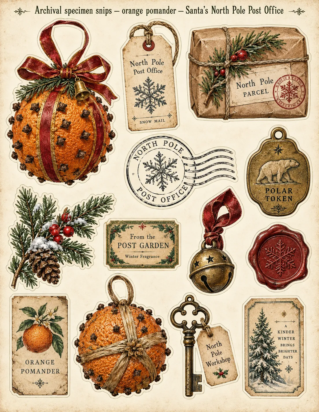 Santa's North Pole Post Office — Archival Specimen Snips