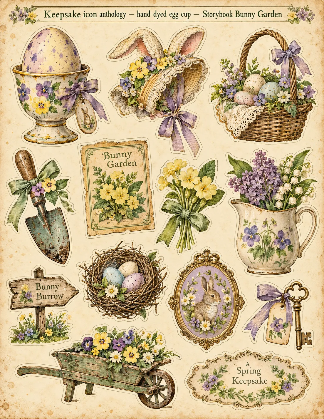 Storybook Bunny Garden — Keepsake Icon Anthology