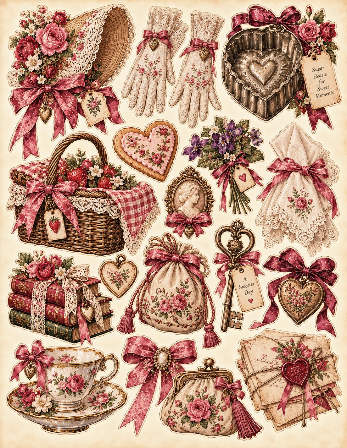 Strawberry Rose Valentine Picnic — Storybook Character Details
