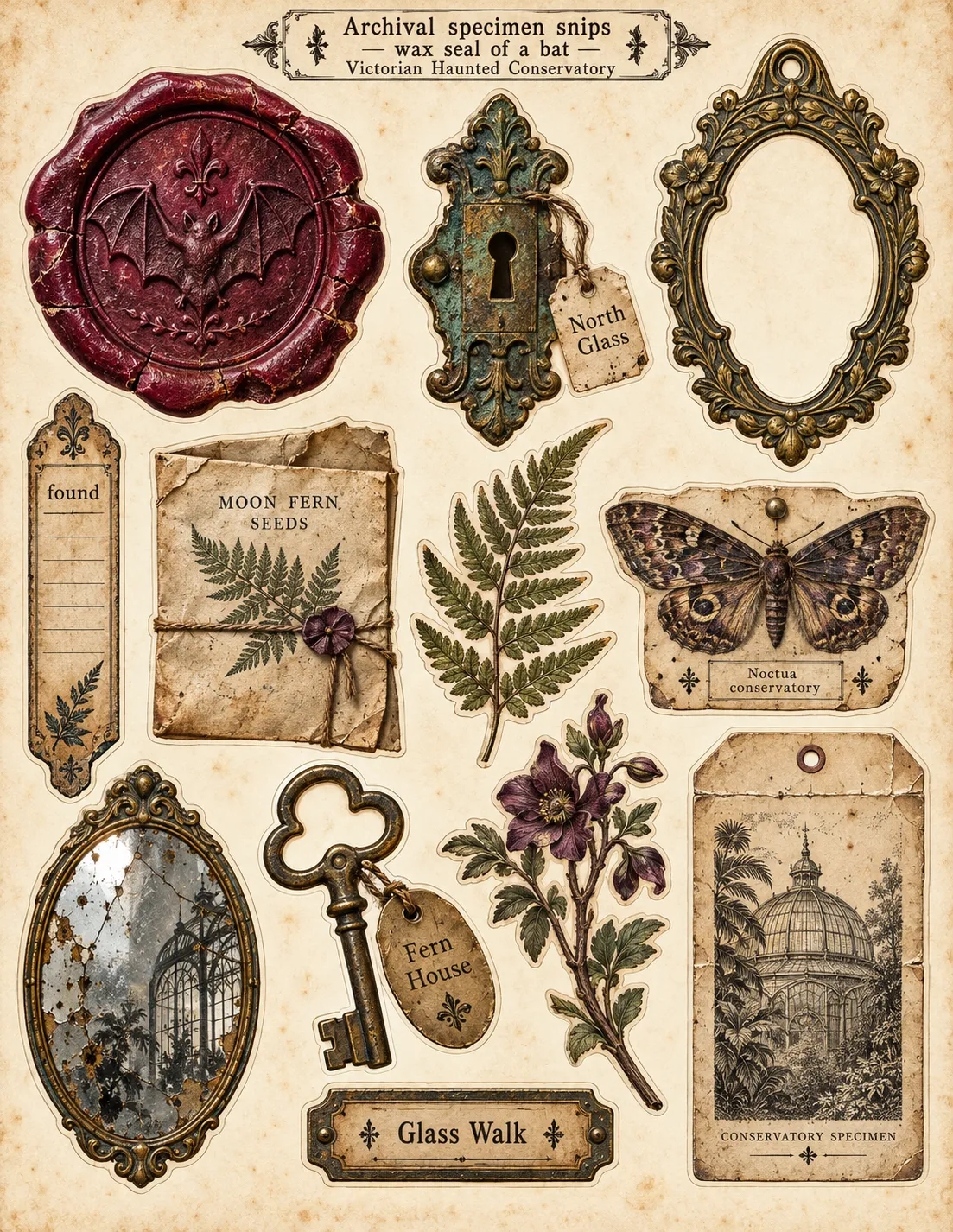 Victorian Haunted Conservatory — Archival Specimen Snips
