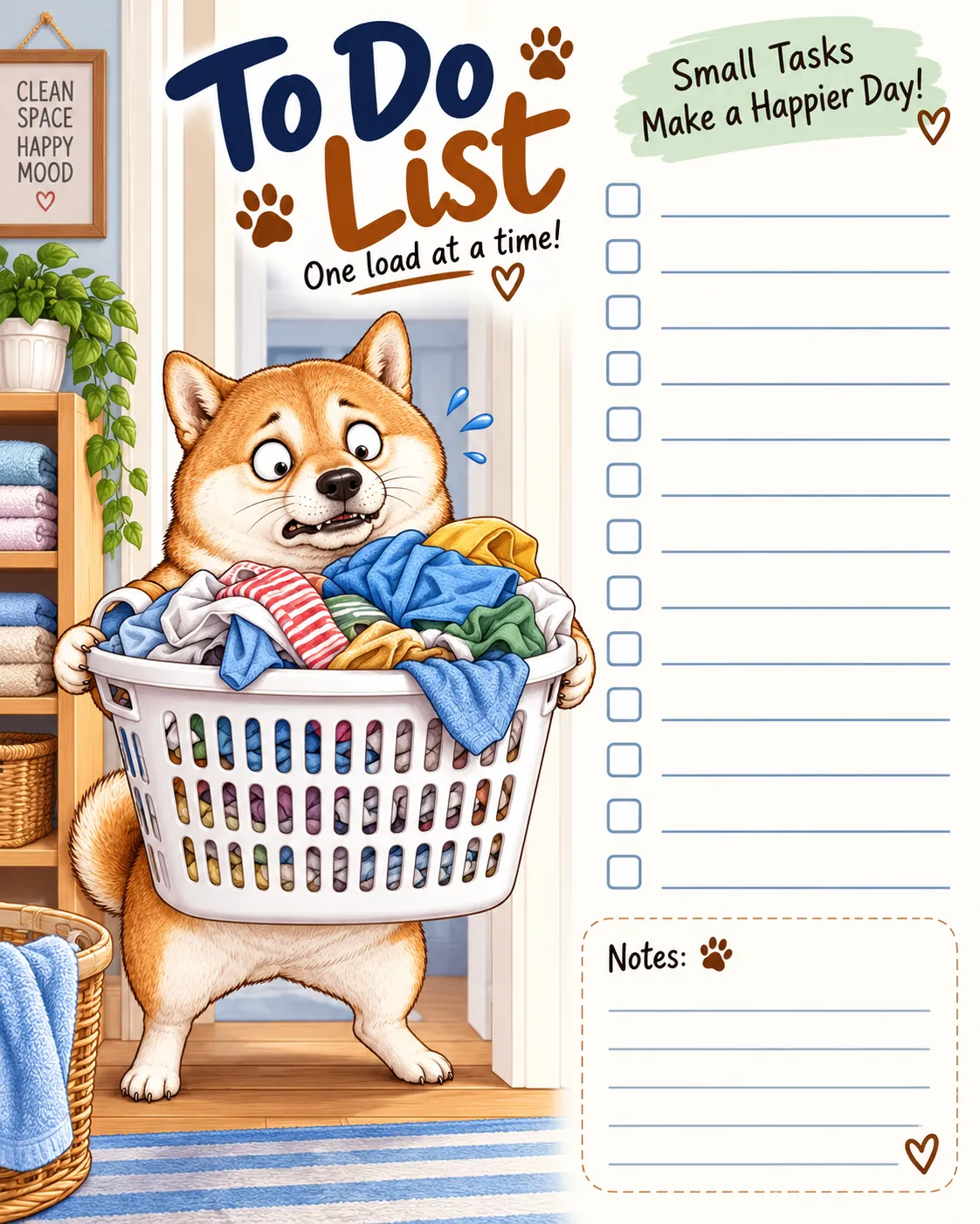 Functional List and Planner Printable example from the Printable Design Prompt Kit
