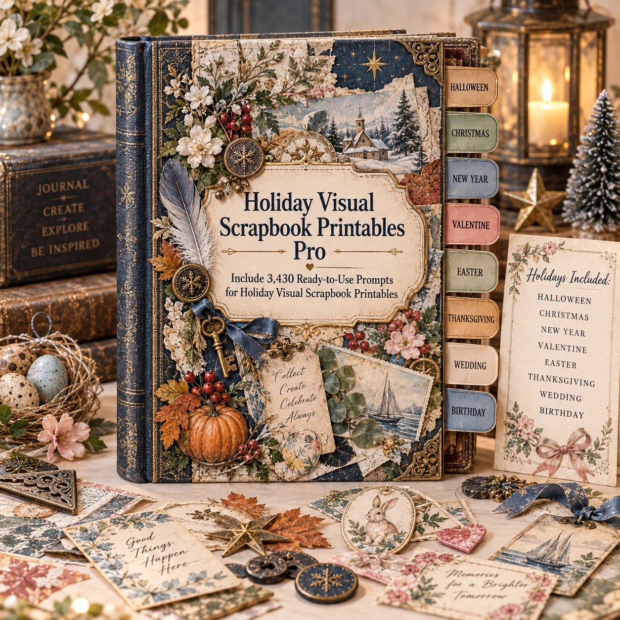Holiday Visual Scrapbook Printables Pro mockup