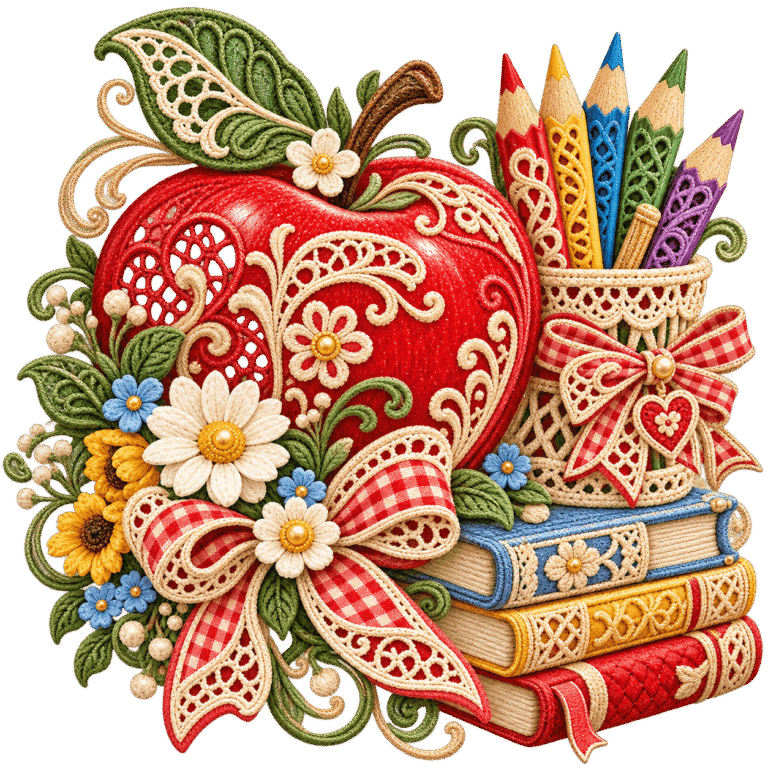 Faux Lace & Ornamental Stitch — supplied artwork example