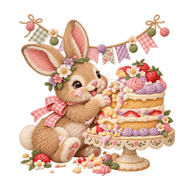 Birthday bunny greeting-card application