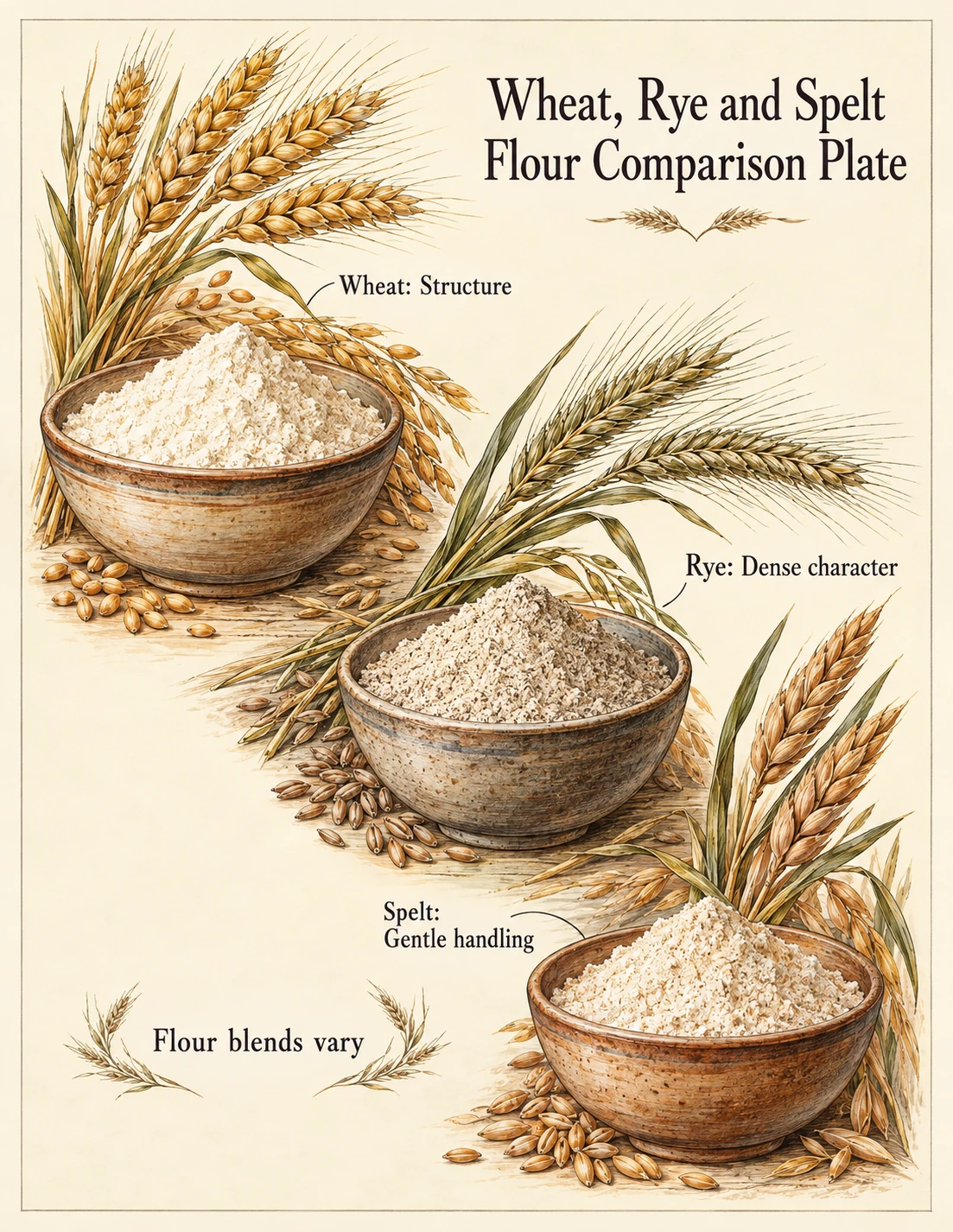 Wheat, Rye & Spelt Comparison