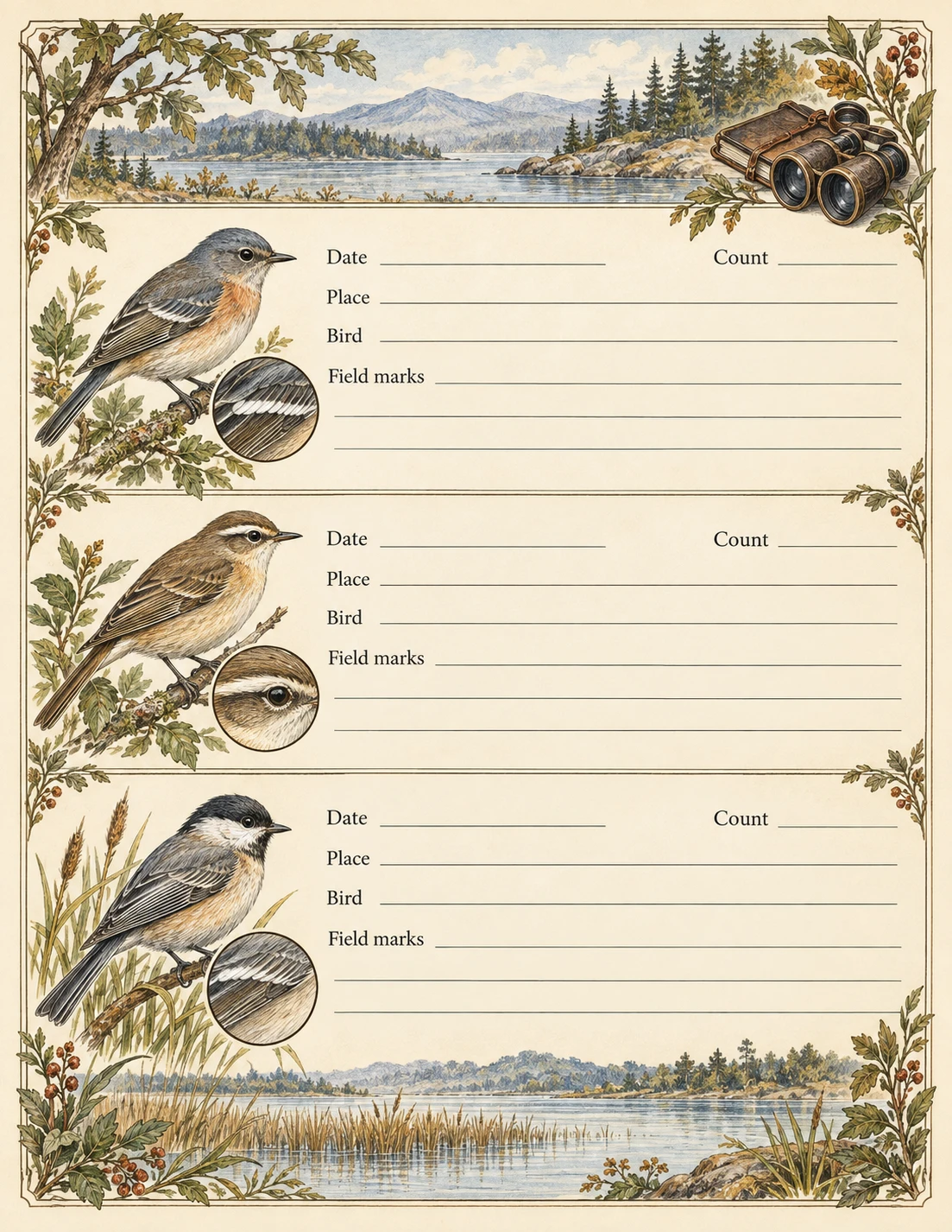 Bird Sighting Field Log