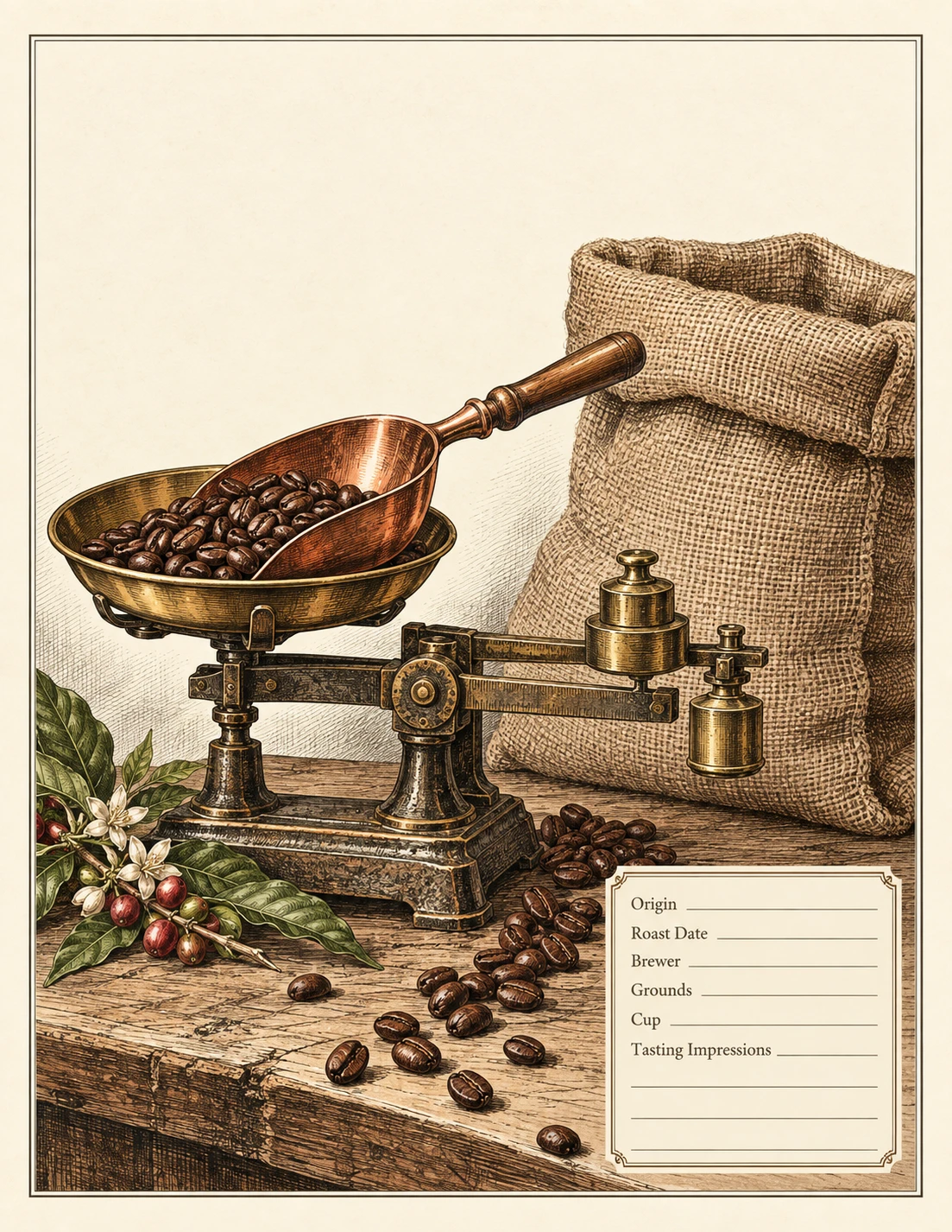 Coffee Origin, Roast & Tasting Record