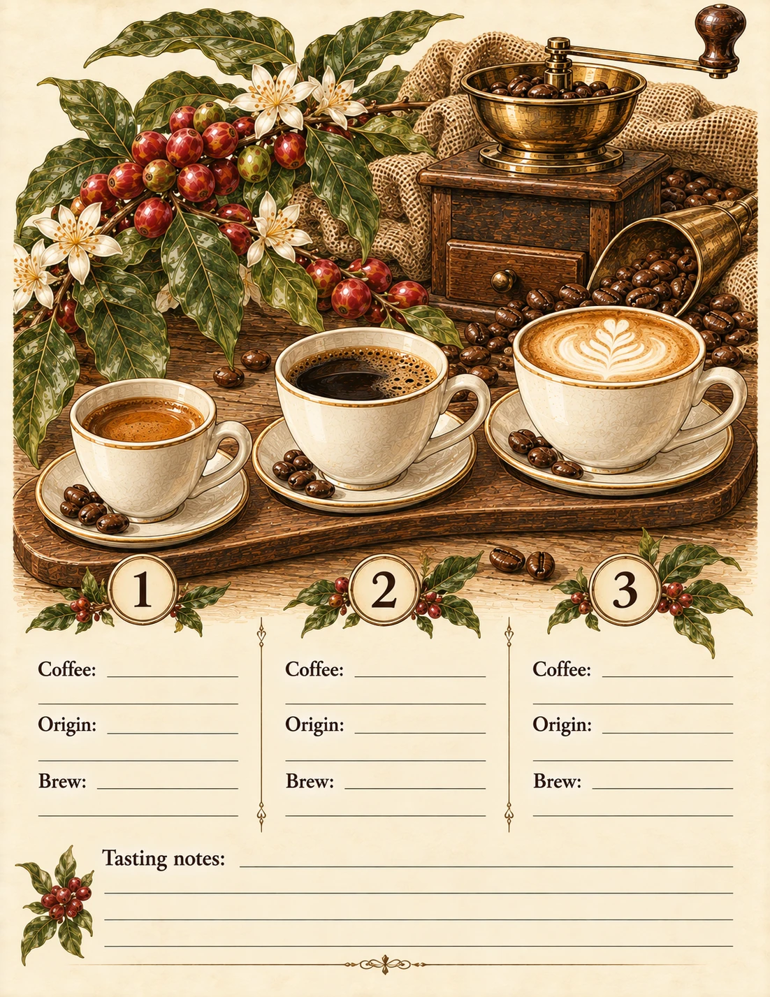 House Coffee Flight Card