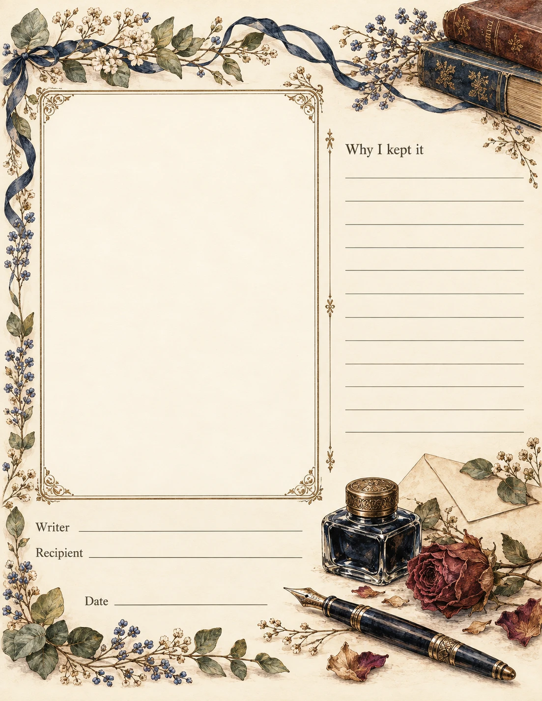 Saved Family Letter Keepsake